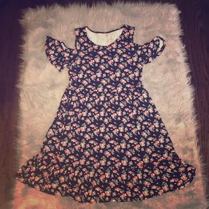 Floral off-the-shoulder dress!